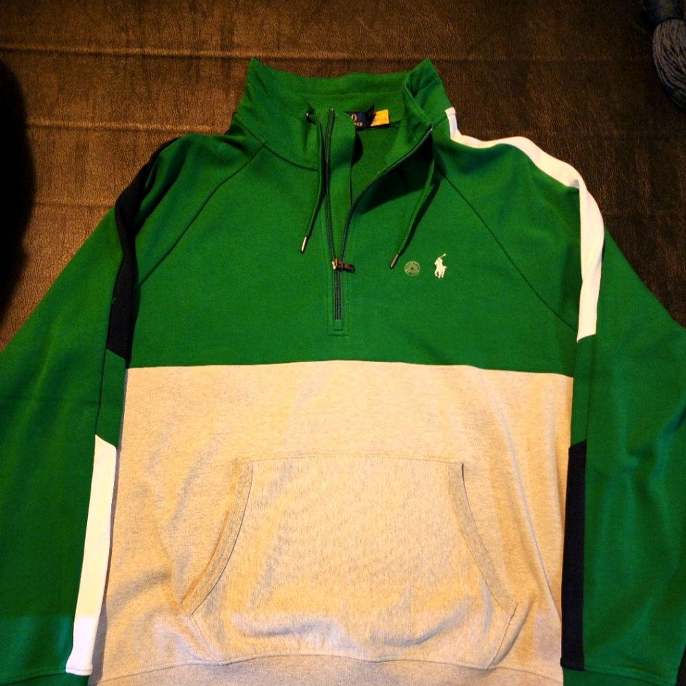 Ralph lauren polo  Color block quarter zip Pullover men's size XL